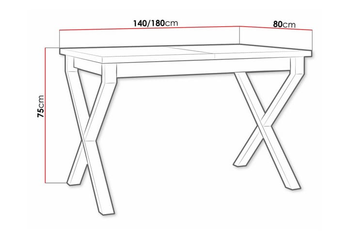 Ruokapöytä Patrickswell 80 cm - Musta - Huonekalut - Pöytä & ruokailuryhmä - Ruokapöydät & keittiön pöydät