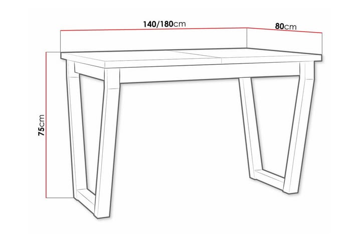 Ruokapöytä Patrickswell 80 cm - Musta - Huonekalut - Pöytä & ruokailuryhmä - Ruokapöydät & keittiön pöydät