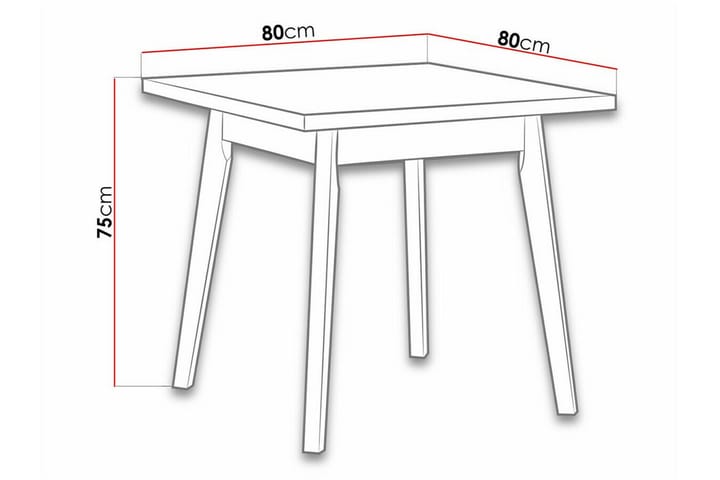 Ruokapöytä Patrickswell 80 cm - Musta - Huonekalut - Pöytä & ruokailuryhmä - Ruokapöydät & keittiön pöydät