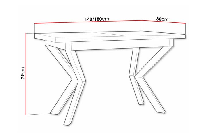 Ruokapöytä Patrickswell 80 cm - Musta - Huonekalut - Pöytä & ruokailuryhmä - Ruokapöydät & keittiön pöydät