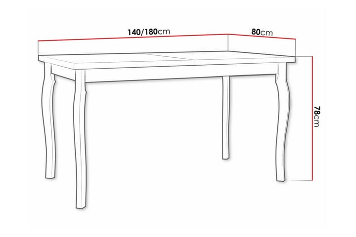 Ruokapöytä Patrickswell 80 cm - Musta - Huonekalut - Pöytä & ruokailuryhmä - Ruokapöydät & keittiön pöydät