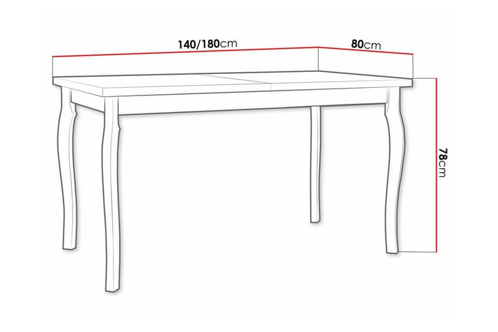 Ruokapöytä Patrickswell 80 cm - Valkoinen - Huonekalut - Pöytä & ruokailuryhmä - Ruokapöydät & keittiön pöydät