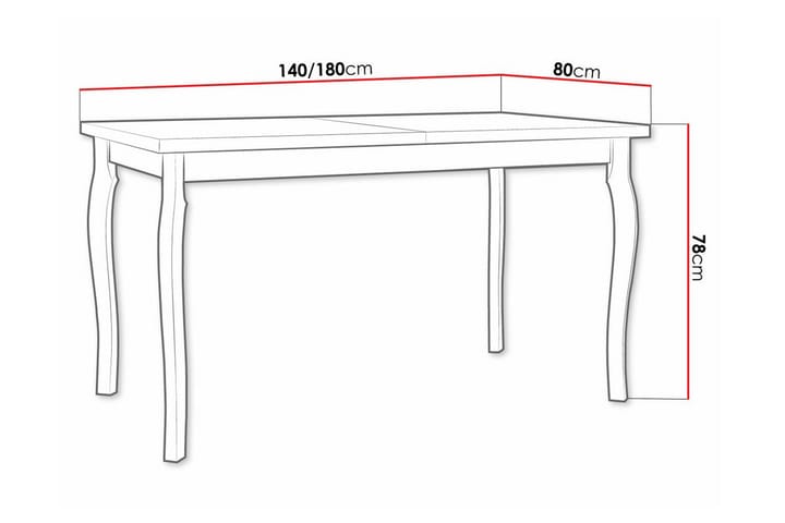 Ruokapöytä Patrickswell 80 cm - Musta - Huonekalut - Pöytä & ruokailuryhmä - Ruokapöydät & keittiön pöydät