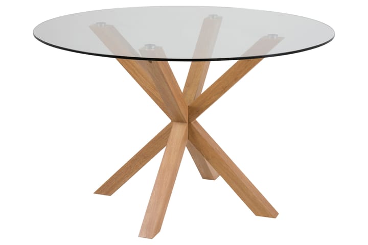 Ruokapöytä Matysik 119 cm Pyöreä - Läpinäkyvä - Ruokapöydät & keittiön pöydät
