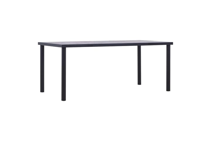 Ruokapöytä musta ja betoninharmaa 180x90x75 cm MDF - Musta - Ruokapöydät & keittiön pöydät