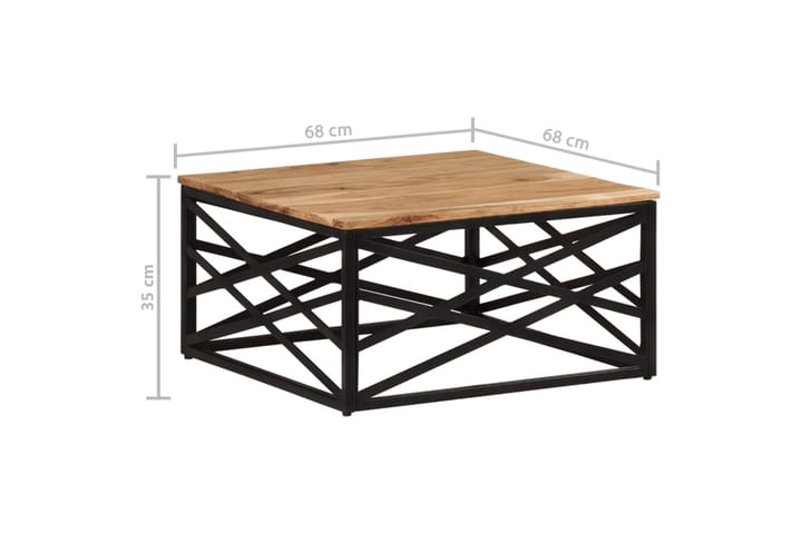 Sohvapöytä 68x68x35 cm täysi akaasiapuu - Huonekalut - Pöytä & ruokailuryhmä - Sohvapöytä