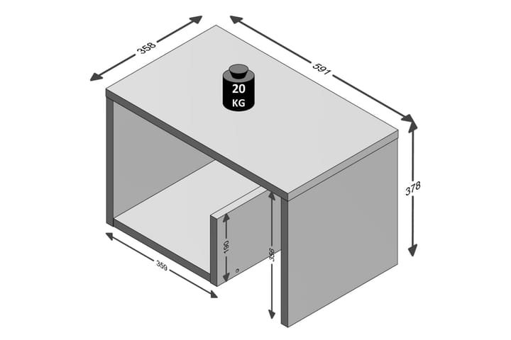 FMD Sohvapöytä 2-in-1 59,1x35,8x37,8 cm hiekkatammi - Huonekalut - Pöytä & ruokailuryhmä - Sohvapöytä