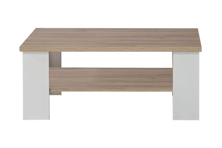 Jatkettava pöytä Luxted 107 cm - Valkoinen/Ruskea - Sohvapöytä