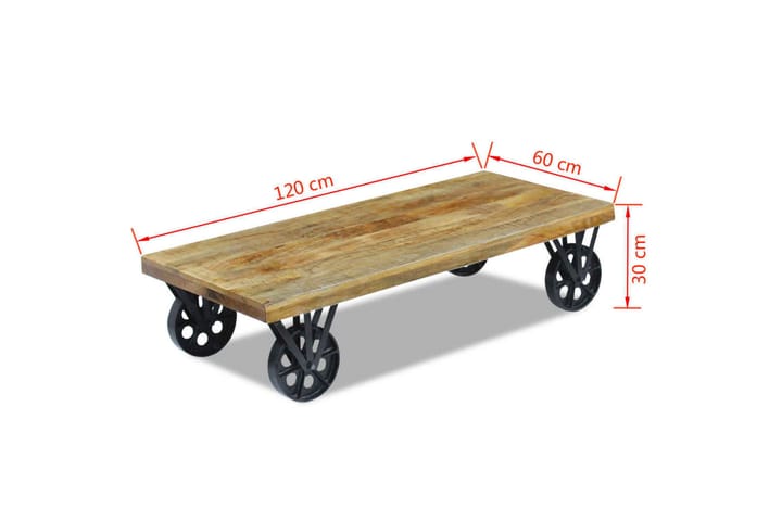 Kahvipöytä Mangopuu 120x60x30 cm - Ruskea - Huonekalut - Pöytä & ruokailuryhmä - Sohvapöytä