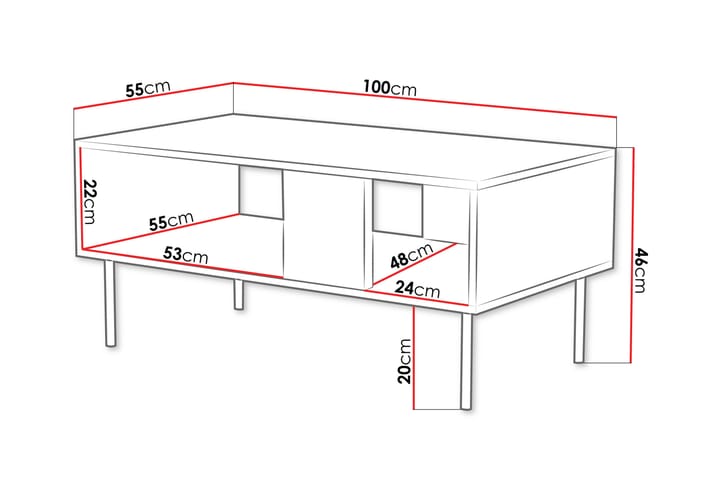 Sohvapöytä Munkedal 100 cm - Kashmir - Huonekalut - Pöytä & ruokailuryhmä - Sohvapöytä