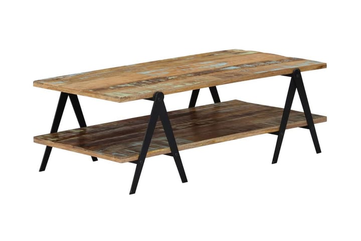 Sohvapöytä 115x60x40 cm kierrätetty puu - Monivärinen - Sohvapöytä
