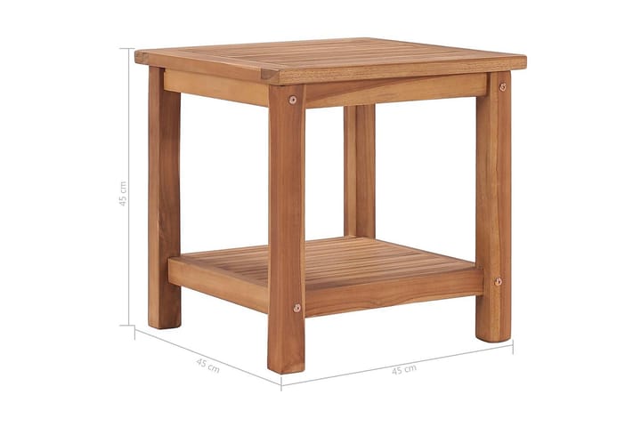 Sohvapöytä 45x45x45 cm täysi tiikki - Ruskea - Sohvapöytä