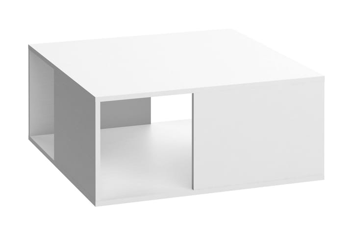 Sohvapöytä 4You 80 cm Säilytyksellä Hylly Valkoinen - VOX - Sohvapöytä säilytystilalla - Peilipöytä - Säädettävä sohvapöytä - Kokoontaitettavat pöydät - Marmoripöydät - Sohvapöytä renkailla - Sohvapöytä