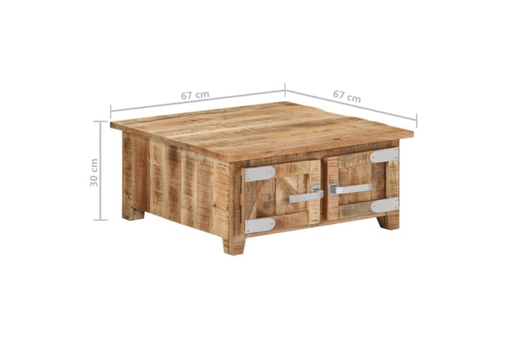 Sohvapöytä 67x67x30 cm täysi mangopuu - Ruskea - Huonekalut - Pöytä & ruokailuryhmä - Sohvapöytä