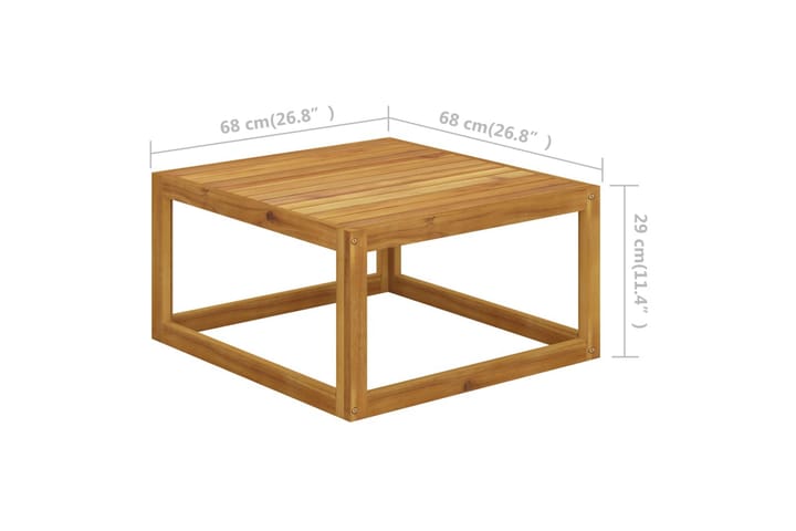 Sohvapöytä 68x68x29 cm täysi akaasiapuu - Huonekalut - Pöytä & ruokailuryhmä - Sohvapöytä