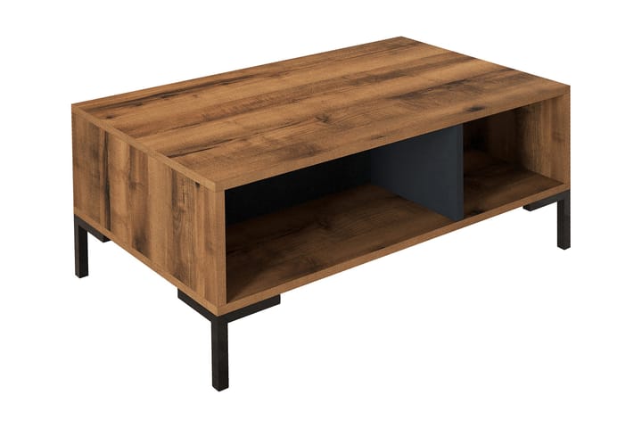 Sohvapöytä Arteide 90x54x90 cm - Ruskea - Sohvapöytä säilytystilalla - Sohvapöytä - Peilipöytä - Säädettävä sohvapöytä - Kokoontaitettavat pöydät - Marmoripöydät - Sohvapöytä renkailla