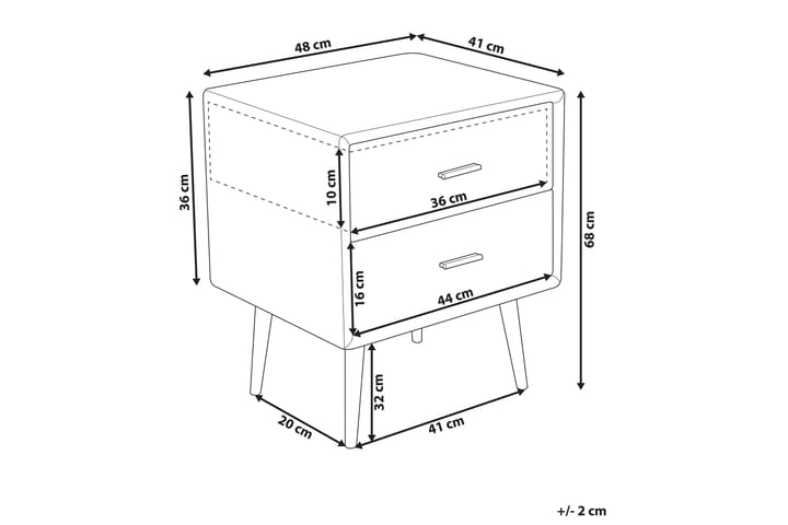 Sohvapöytä Arvinne 48 cm - Beige/Keinonahka - Huonekalut - Pöytä & ruokailuryhmä - Sohvapöytä