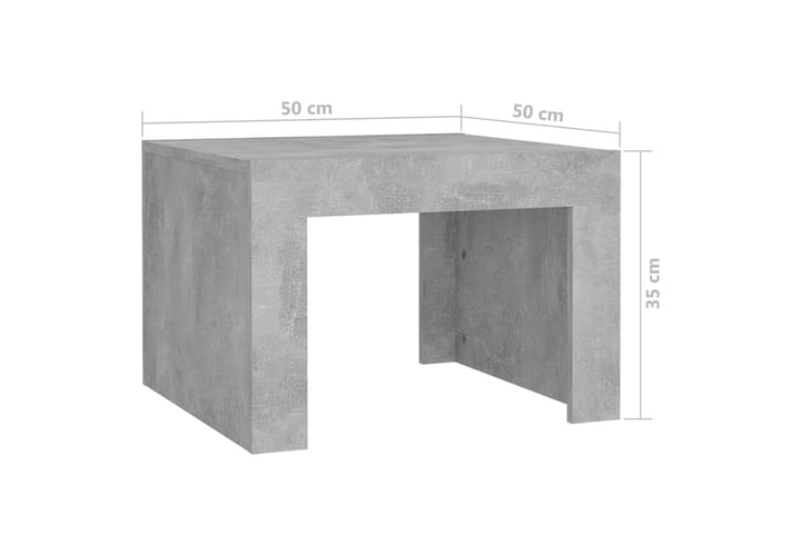 Sohvapöytä betoninharmaa 50x50x35 cm lastulevy - Harmaa - Huonekalut - Pöytä & ruokailuryhmä - Sohvapöytä