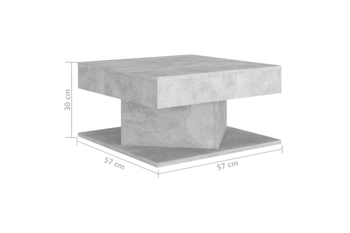 Sohvapöytä betoninharmaa 57x57x30 cm lastulevy - Harmaa - Huonekalut - Pöytä & ruokailuryhmä - Sohvapöytä