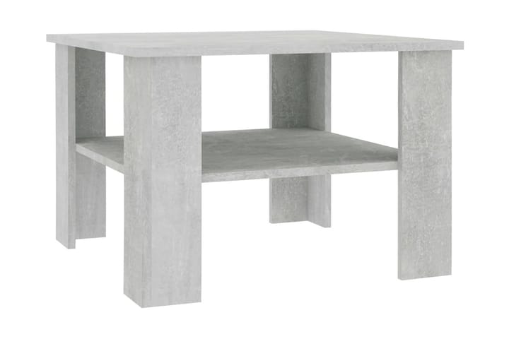 Sohvapöytä betoninharmaa 60x60x42 cm lastulevy - Harmaa - Sohvapöytä