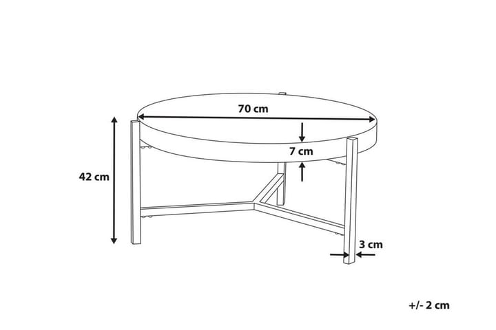 Sohvapöytä Bonita 75 cm - Harmaa - Sohvapöytä