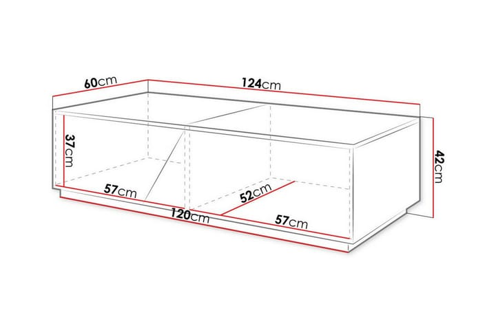 Sohvapöytä Carbost 60 cm - Antrasiitti - Huonekalut - Pöytä & ruokailuryhmä - Sohvapöytä