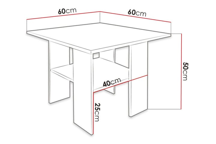 Sohvapöytä Carnew 60 cm - Musta - Huonekalut - Pöytä & ruokailuryhmä - Sohvapöytä