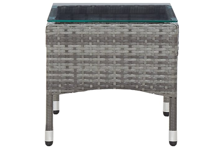 Sohvapöytä harmaa 60x40x36 cm polyrottinki - Harmaa - Sohvapöytä