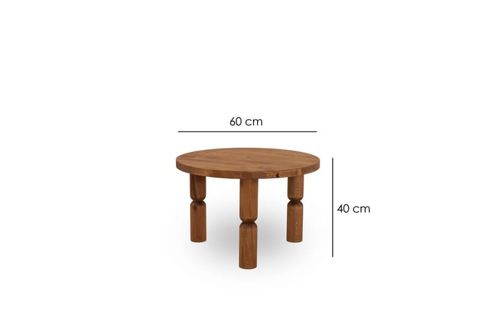 Sohvapöytä Ida 60 cm - Ruskea - Huonekalut - Pöytä & ruokailuryhmä - Sohvapöytä