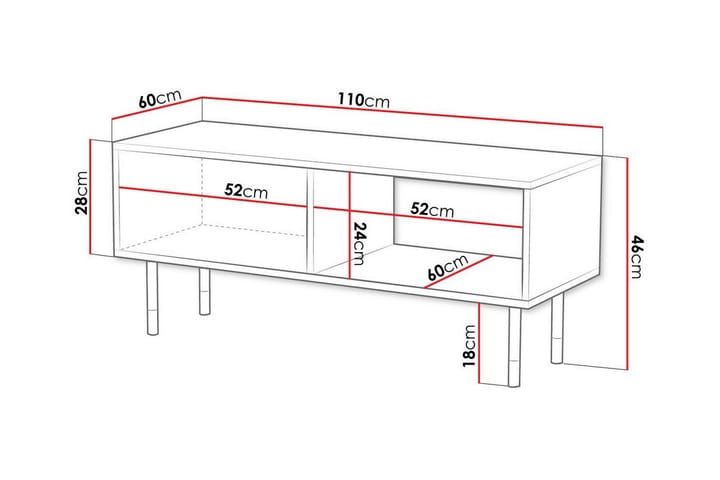 Sohvapöytä Juniskär 60 cm - Musta - Huonekalut - Pöytä & ruokailuryhmä - Sohvapöytä