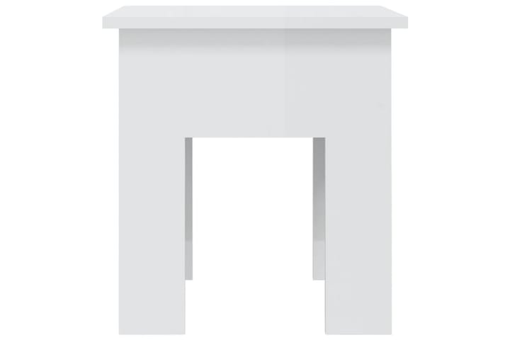 Sohvapöytä korkeakiilto valkoinen 40x40x42 cm lastulevy - Valkoinen - Sohvapöytä