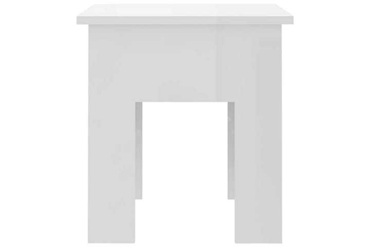 Sohvapöytä korkeakiilto valkoinen 40x40x42 cm lastulevy - Valkoinen - Sohvapöytä