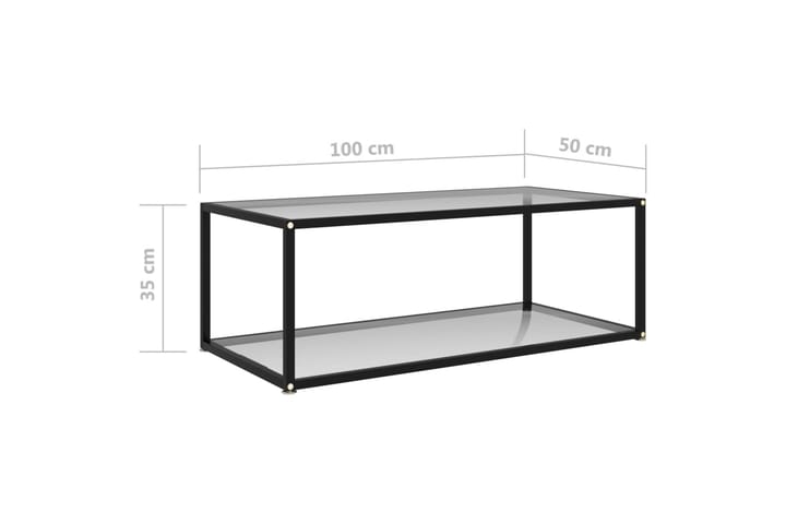 Sohvapöytä läpinäkyvä 100x50x35 cm karkaistu lasi - Läpinäkyvä - Huonekalut - Pöytä & ruokailuryhmä - Sohvapöytä