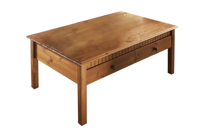 Sohvapöytä Lidwina 110 cm Säilytyksellä 2 laatikkoa - Punaruskea - Sohvapöytä