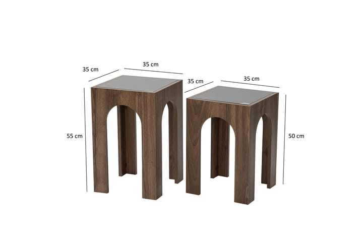 Sohvapöytä Lowan 35 cm - Tummanruskea - Sohvapöytä