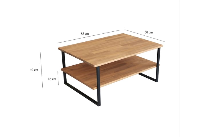 Sohvapöytä Manderville 85x60x85 cm - Tammi - Huonekalut - Pöytä & ruokailuryhmä - Sohvapöytä