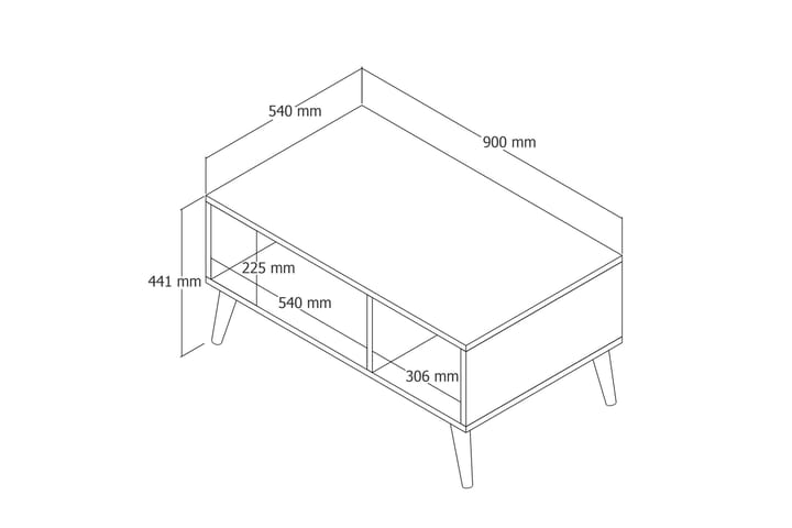 Sohvapöytä Manko 90x54x90 cm - Ruskea - Huonekalut - Pöytä & ruokailuryhmä - Sohvapöytä