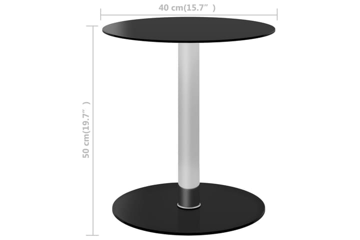 Sohvapöytä musta 40 cm karkaistu lasi - Huonekalut - Pöytä & ruokailuryhmä - Sohvapöytä