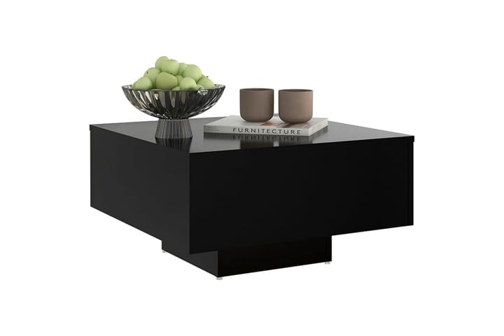 Sohvapöytä musta 60x60x31,5 cm lastulevy - Sohvapöytä