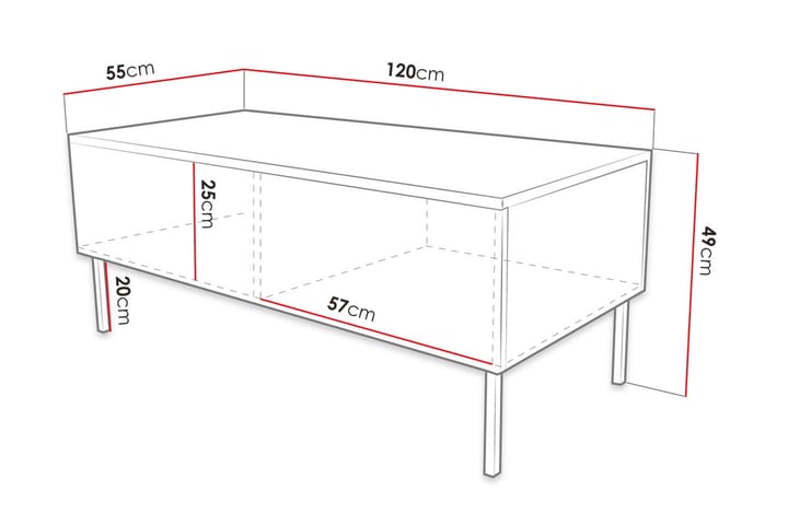 Sohvapöytä - Musta - Sohvapöytä säilytystilalla - Sohvapöytä - Peilipöytä - Säädettävä sohvapöytä - Kokoontaitettavat pöydät - Marmoripöydät - Sohvapöytä renkailla