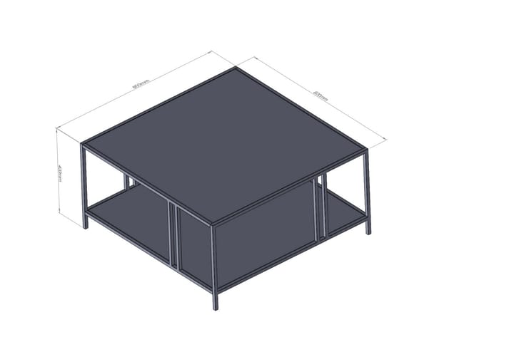 Sohvapöytä Nar 80 cm - Musta - Huonekalut - Pöytä & ruokailuryhmä - Sohvapöytä