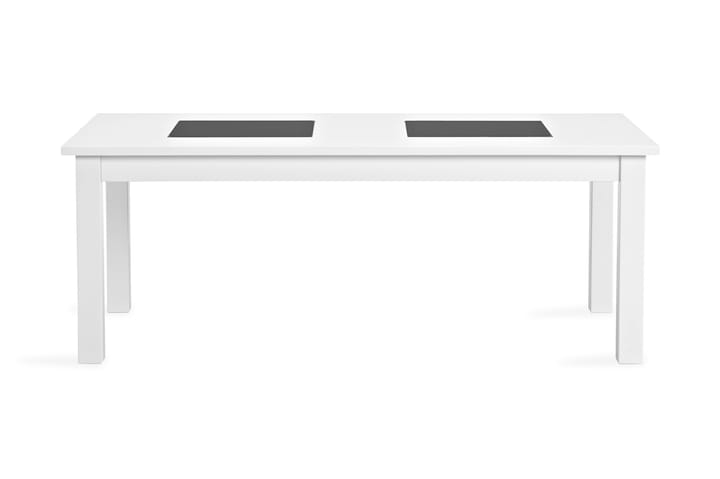 Sohvapöytä Octavia 120 cm - Valkoinen/Musta - Sohvapöytä säilytystilalla - Sohvapöytä - Peilipöytä - Säädettävä sohvapöytä - Kokoontaitettavat pöydät - Marmoripöydät - Sohvapöytä renkailla