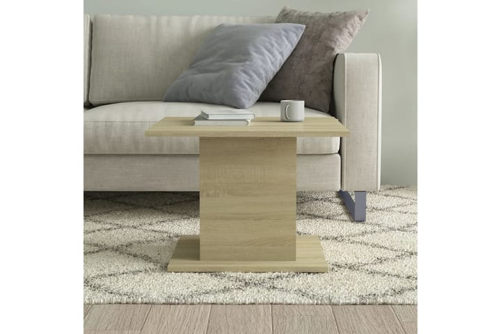Sohvapöytä Sonoma-tammi 55,5x55,5x40 cm lastulevy - Beige - Sohvapöytä