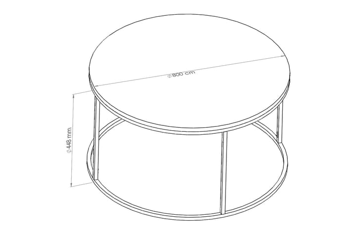 Sohvapöytä Startis 60 cm - Musta - Huonekalut - Pöytä & ruokailuryhmä - Sohvapöytä