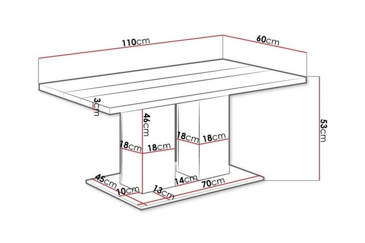 Sohvapöytä Tallow 60 cm - Musta - Huonekalut - Pöytä & ruokailuryhmä - Sohvapöytä