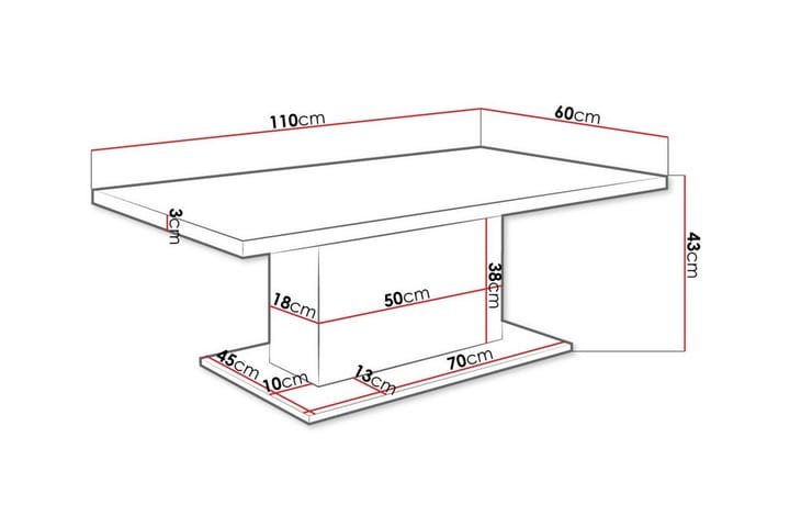 Sohvapöytä Tallow 60 cm - Ruskea - Huonekalut - Pöytä & ruokailuryhmä - Sohvapöytä