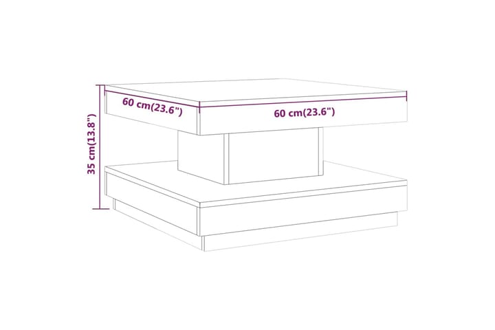 Sohvapöytä tummanruskea 60x60x35 cm MDF - Ruskea - Huonekalut - Pöytä & ruokailuryhmä - Sohvapöytä