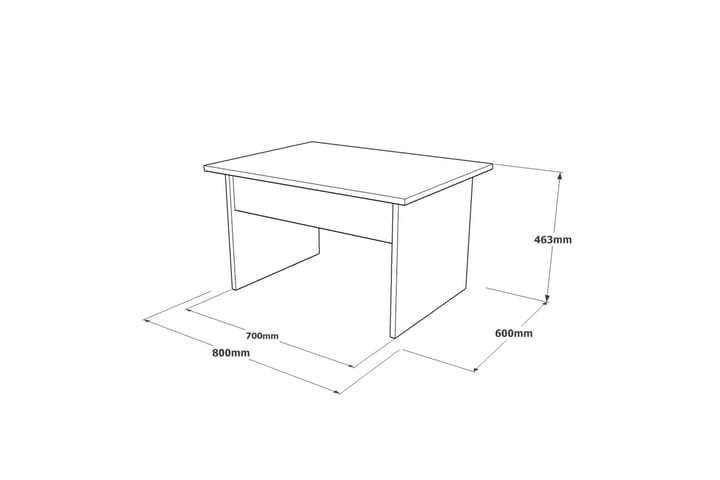 Sohvapöytä Urgby 80 cm - Ruskea/Betoninharm/Antrasiitti - Huonekalut - Pöytä & ruokailuryhmä - Sohvapöytä