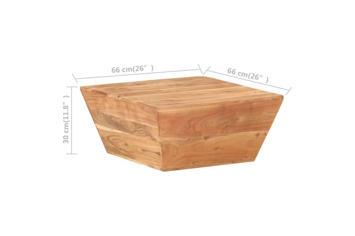 Sohvapöytä V-muoto 66x66x30 cm - Akaasia - Huonekalut - Pöytä & ruokailuryhmä - Sohvapöytä