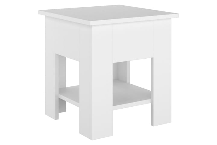 Sohvapöytä valkoinen 40x40x42 cm tekninen puu - Valkoinen - Sohvapöytä